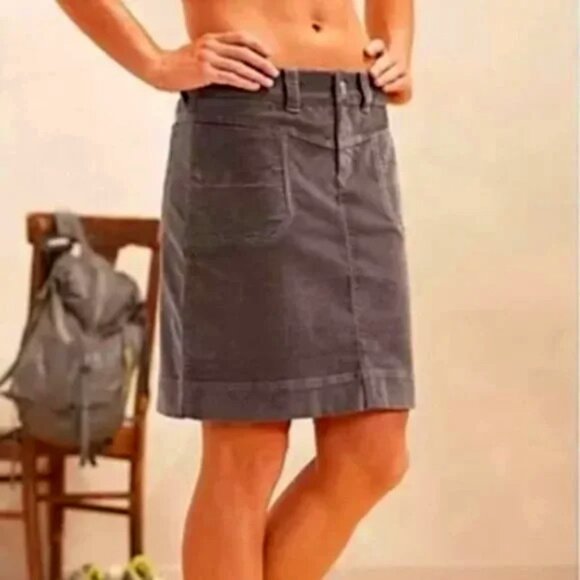 Athleta Dema Washed Velvet Mini Skirt In Brown Size 6 EUC - Picture 1 of 7
